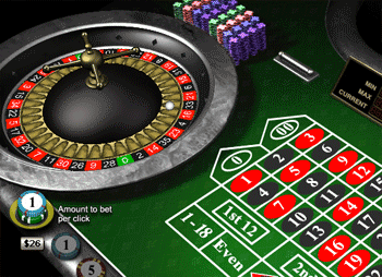 Realistic online roulette table